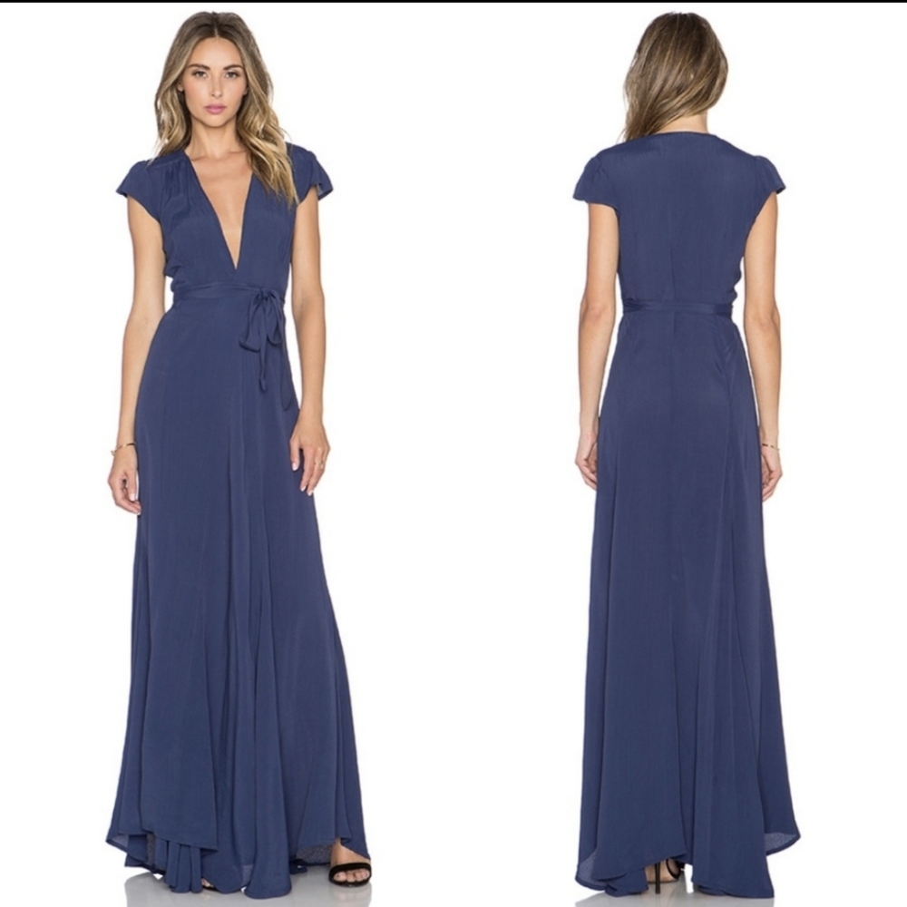 Revolve Tularosa Sid Blue Wrap Dress XS